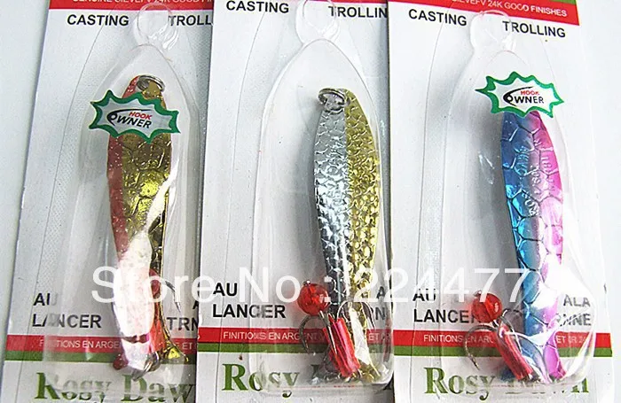 

6.2cm/4.7g Two Size Spoon Bait Pure Copper material Spinner Lure Metal lures Fishing tackle With Chinese hook