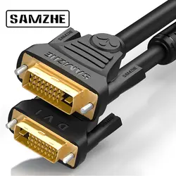 SAMZHE 1080 P DVI кабель 24 + 1 модель 18 Pin один двойной 1 м/1,5 м/2 м/3 м/5 м/8 м/10 м DVI к Кабельный адаптер DVI для проектора ноутбука тв