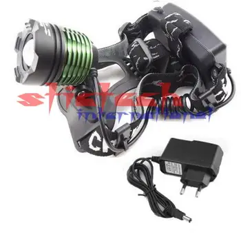 

by dhl or ems 50pcs XML T6 1600 Lumen Rechargeable LED Headlamp Headlight Waterproof Zoomable Head Light Lamp with Charger