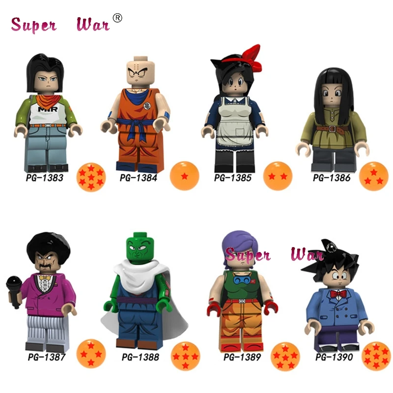 

Single Building Blocks Dragon Ball Z Anime Cartoon Series Figure Son Goku Krillin Launch Piccolo Mr. Satan toys for children
