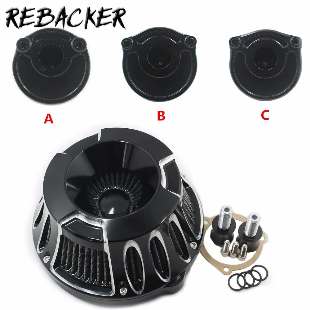REBACKER Motorcycles CNC Crafts Air Cleaner Intake Filter For Harley