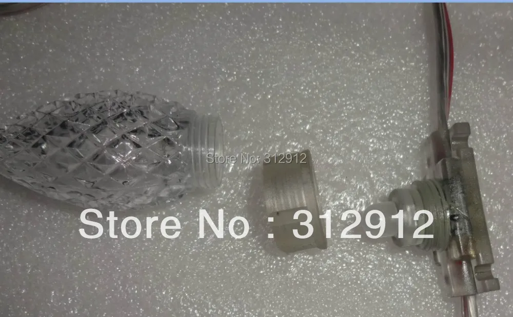 100nodes DC12V WS2811 LED C9 type pixelwaterproof full color with faceted White coverwith transparent wire | Освещение
