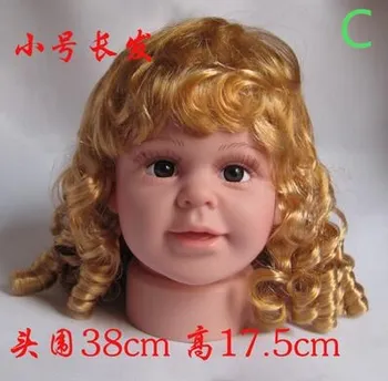 

4style PVC Cosmetology Child Boy Mannequin Manikin Head Model Wig Hair Scarf Hat Display Headset Sunglasses Shop Hats 1pc B572