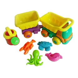 6 шт. песчаный пляж грузовик игрушки открытый игрушки для детский комплект с сеткой сумка для детей-Цвет случайный