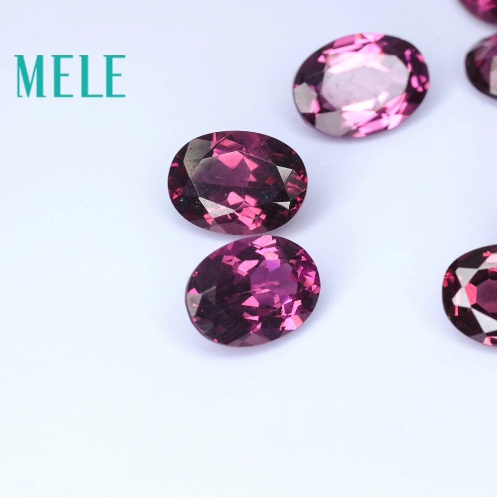 Gemstone Natural Red Alcoa Garnet 6X8mm 10pcs Oval Jewelry Making Loose Gemstone High Quality Stone DIY Ring Bracelet Earring