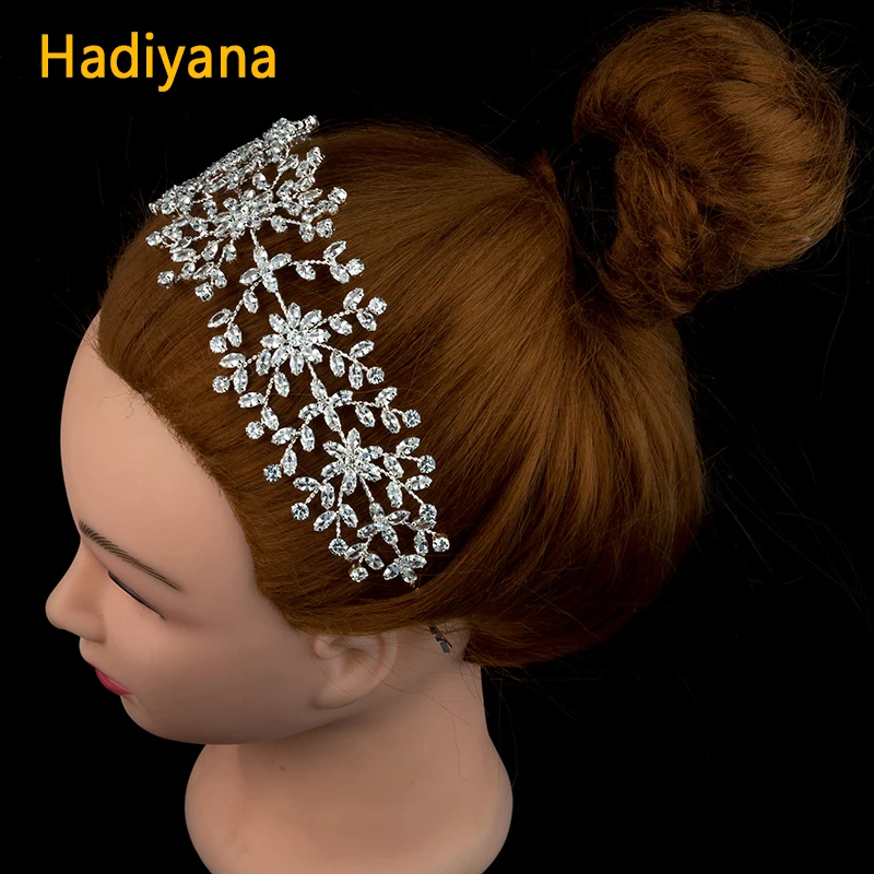 Tiaras And Crowns HADIYANA Luxury Shiny Wedding Jewelry Accessories Crown Bridal Corolla Party Cubic Zirconia BC4683 Sombreros | Украшения