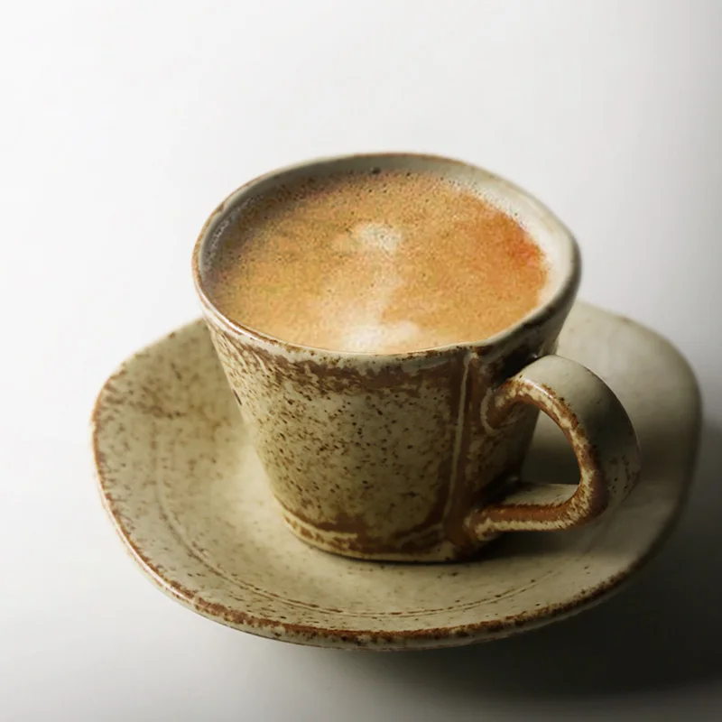 Японский стиль, ручная работа, керамика, кофейная чашка, блюдце, винтажный набор кофейных чашек, креативная послеобеденная чайная чашка, эспрессо, чашки, подарки - Цвет: B