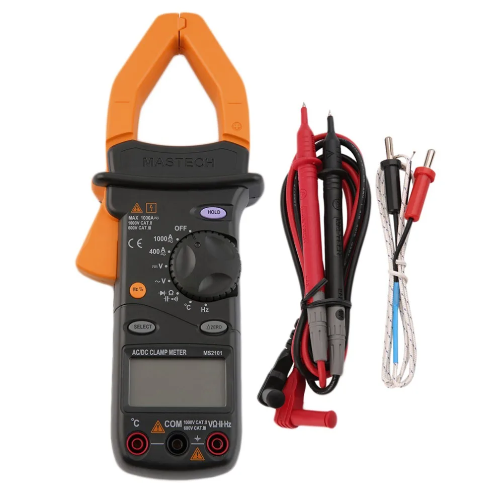 2017 Useful New MASTECH MS2101 AC/DC Digital Clamp Meter 4000 Counts