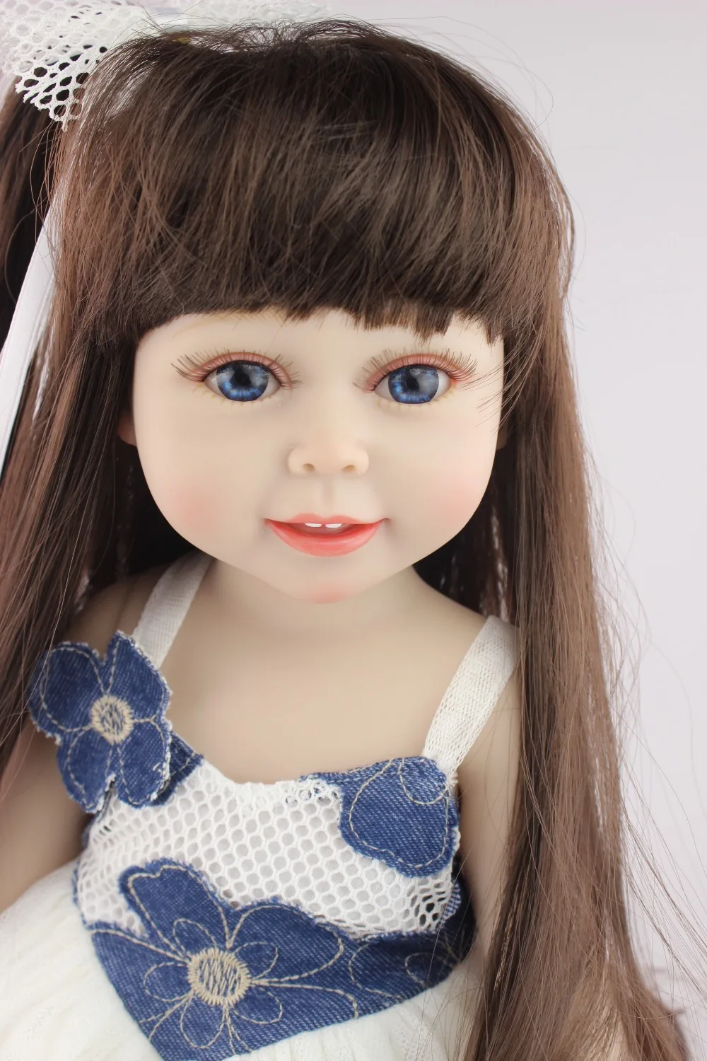 Npkколлекция Кукла реборн мягкий нежный прикосновение 18 дюймов Модная кукла подарок на день рождения игрушки для девочек детей