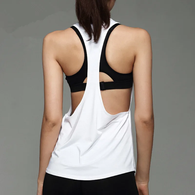 

Mermaid Curve Sexy Women Gym Sports Vest Tank Tops Training Exercise Loose Breathable Yoga Fitness T-Shirts
