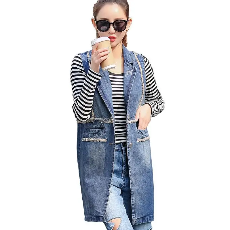 Fashion font b Women b font Denim Vest Slim Fit Sleeveless Spring autumn font b Jacket