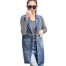 Fashion Women Denim Vest Slim Fit Sleeveless Spring autumn Jacket Outwear Abrigos Vest Femme Plus Size 3XL w307