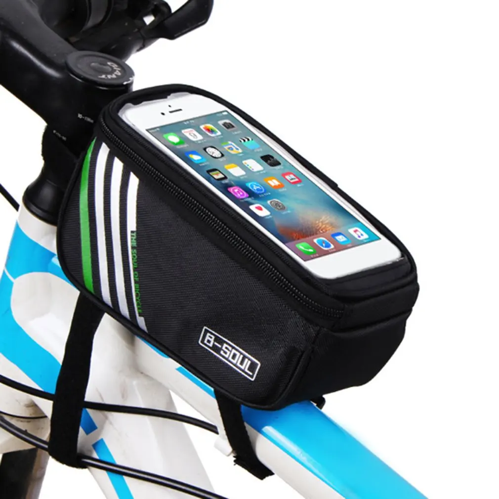 

B-SOUL Bicycle Mobile Phone Pouch 5.7 and 5 inch Touch Screen Top Frame Tube Storage Bag Cycling MTB Road Bike Bycicle