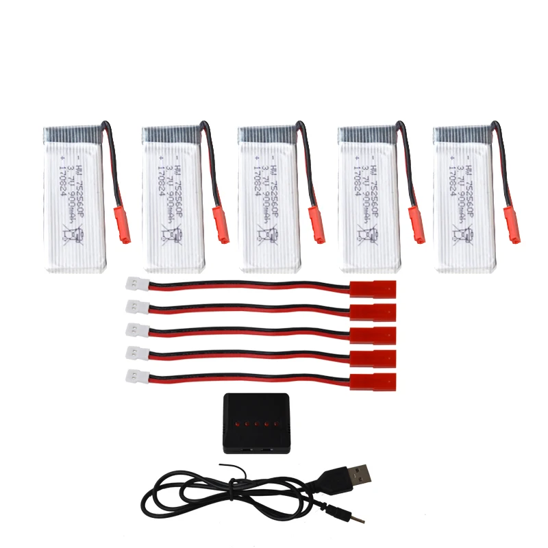 8807 Foldable Folding Drone Rc Quadcopter Li-Po Battery 3.7v 900Mah 25C 5pcs/ set with 5 in 1 charger | Игрушки и хобби