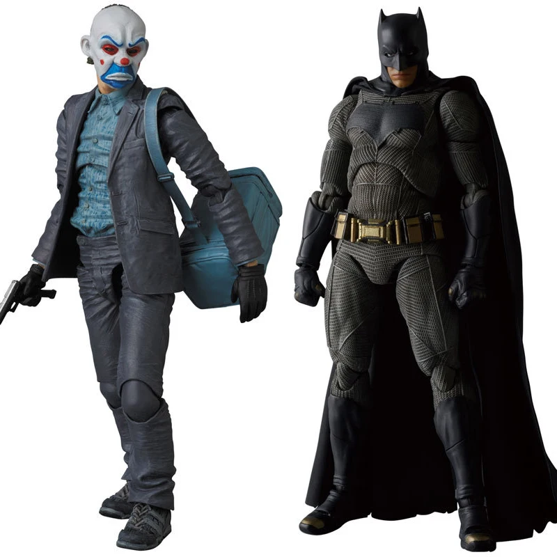 

MAFEX NO.015 & 017 Batman The Dark Night The Joker PVC Action Figure Collectible Model Toy 15cm
