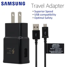 SAMSUNG Original Fast Wall Charger US EU Plug for Galaxy S6 S7 edge Note 4 5 Adaptive Fast Charge 9V 1.67A USB Micro Cable 1.5m SAMSUNG Original Fast Wall Charger US EU Plug for Galaxy S6 S7 edge Note 4 5 Adaptive Fast Charge 9V 1.67A USB Micro Cable 1.5m
