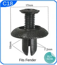 CNIKESIN B108 50 шт. 10 мм Автомобильный нажимной щит фиксаторы зажимы крепеж автомобильный бампер, крыло фиксированный зажим для BMW Subaru
