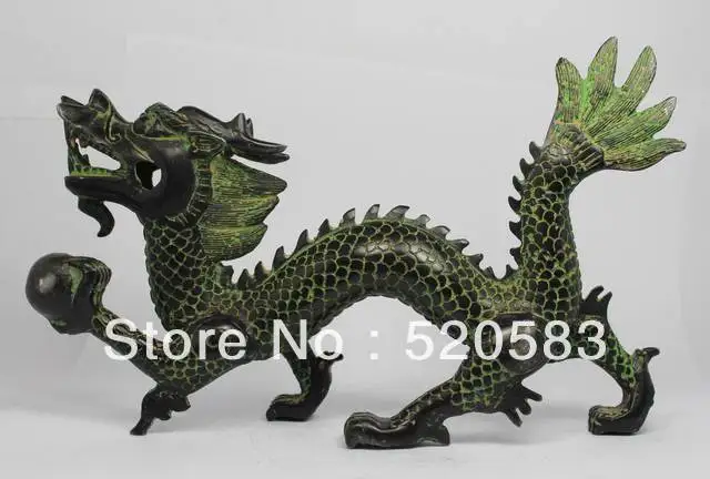 

CHINESE HANDWORK DRAGON OLD BRONZE STATUE