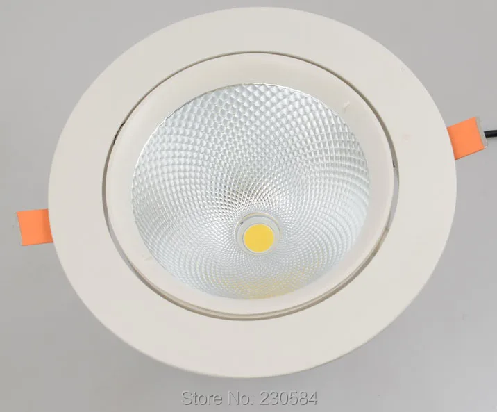 

high power 8inch adjustable emitting angle 60w down lights with very nice powder coating white