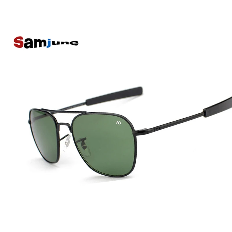 Samjune, модное авиационное солнцезащитное стекло, es, для мужчин, фирменный дизайн, AO, солнцезащитное стекло es для мужчин, американская армия, военные оптические стеклянные линзы, Oculos
