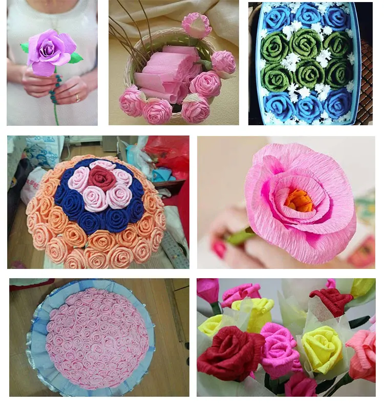 Colored Wrapping Paper For DIY Wedding Flower Decor 250*50CM Gift