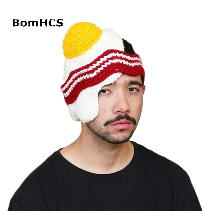 Забавная шапка BomHCS зимняя вязаная ручной работы для Хэллоуина|knitted beanie|hat winterhandmade