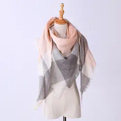 20 Стиль классические зимние Треугольники шарф для Для женщин дизайнер шаль кашемира плед Шарфы для женщин Одеяло 140*140*200 см 1 шт