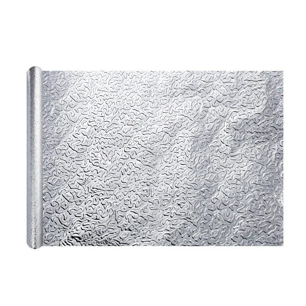 

Premium Aluminum Foil Wall Paper Self-Adhesive Backsplash Heat Kitchen Wallpaper