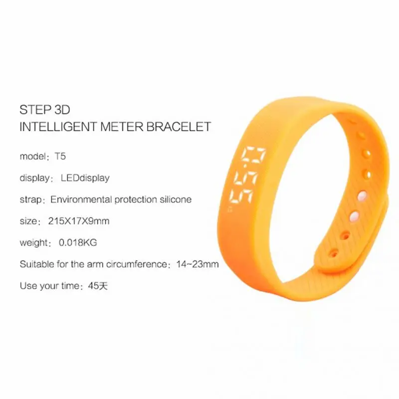 Smart Bracelet Pedometer Activity Tracker LED Display Multifunction Outdoor Sport Fashion Wristband Fitness Watch for Man Woman