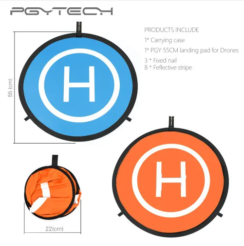 Buy PGYTECH 55CM Fast-fold landing pad For DJI Mavic pro DJI Spark and Spark helipad RC Drone gimbal Quadcopter parts Accessories