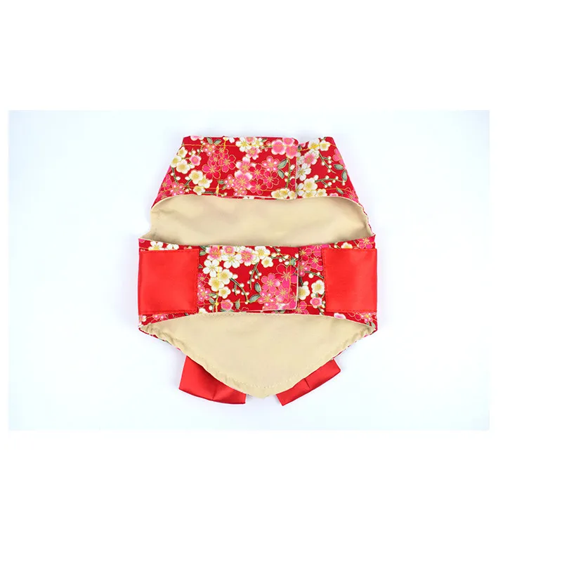 1 шт. мягкое японское полотняное кимоно для галстук для собаки цветок любой размер для питомца щенка кота одежда жилет для маленьких для средних и больших собак Щенок navidad
