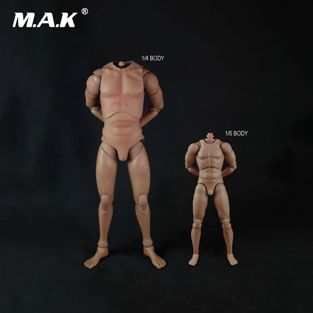 

1:4 Scale Skin Color Muscular Male Body Movable Figure 18'' Man Figure Model Toys for Collection