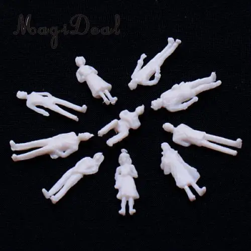 1:200 &1:100 Scale Model Train People Figures TT Architecture Model Station Platform Scenery White Unpainted Figures People