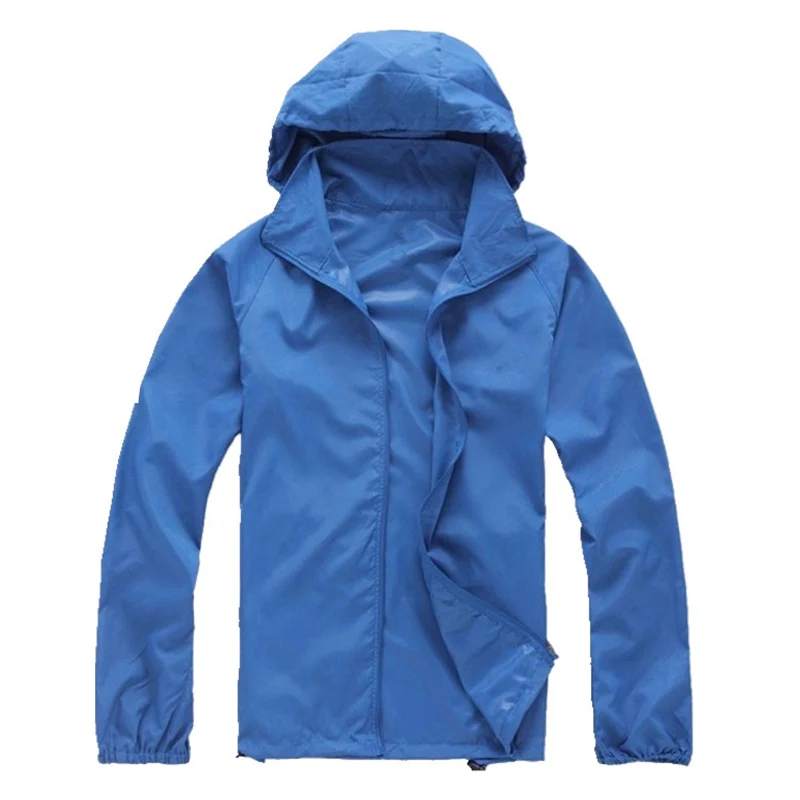 Водонепроницаемая ветрозащитная нейлоновая велосипедная куртка унисекс для бега на открытом воздухе, 6 цветов на выбор - Цвет: Dark blue