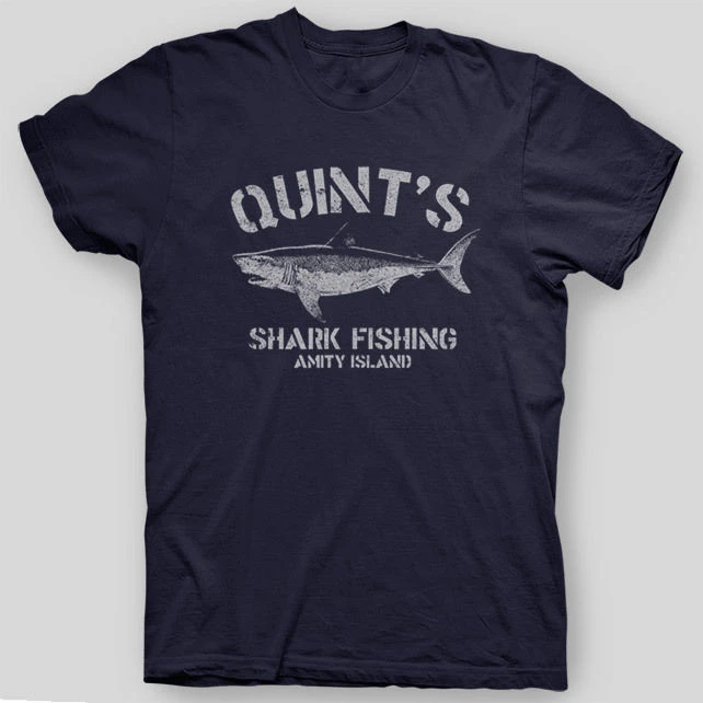 19ホット販売新メンズquint Sサメ顎アミティ島ブロディオルカスピルバーグtシャツサイズs 5x夏のファッション T Shirts Aliexpress