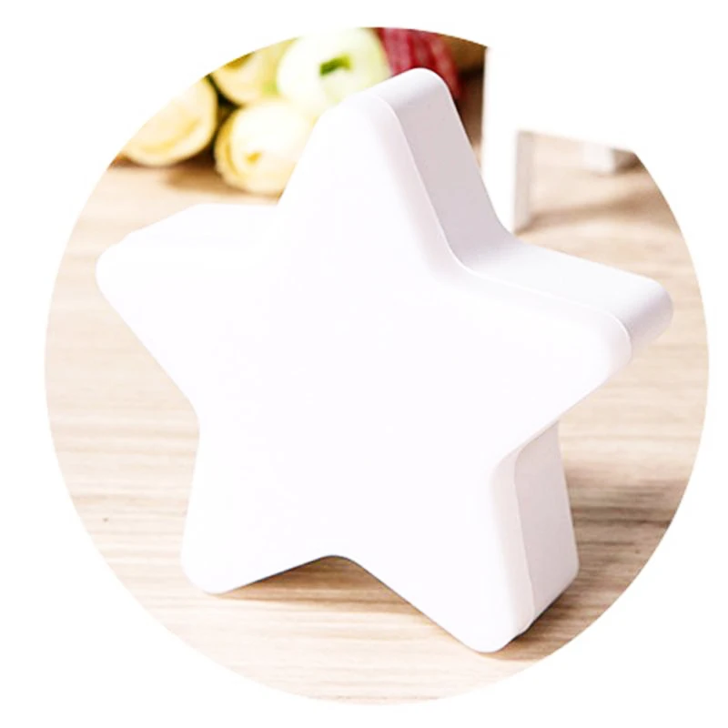 EU  US Plug LED Star Night Lights Wall Socket Bedside Lamp AC 220V 110V Lovely Light Control Children Room Feeding Night Lamps (14)