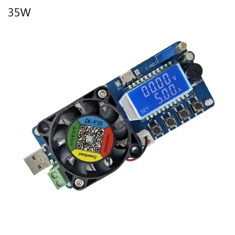 

Electronic Load USB Load Tester 35W Constant Current Battery Capacity Tester