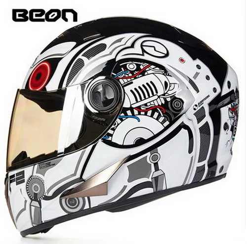 EUR ECE moto rcycle шлем BEON B-500 windstorm внедорожный самокат мото rbike moto cross moto rcycles шлемы dirt bike руля - Цвет: black white fish