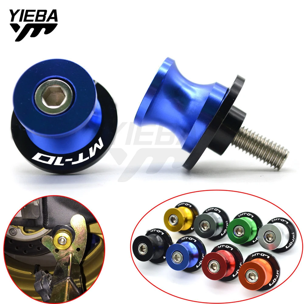 Motorcycle Accessories Parts For YAMAHA MT10 MT-10 MT 10 CNC Aluminum Moto Accessories Swingarm Spool Slider 6mm Swing With LOGO
