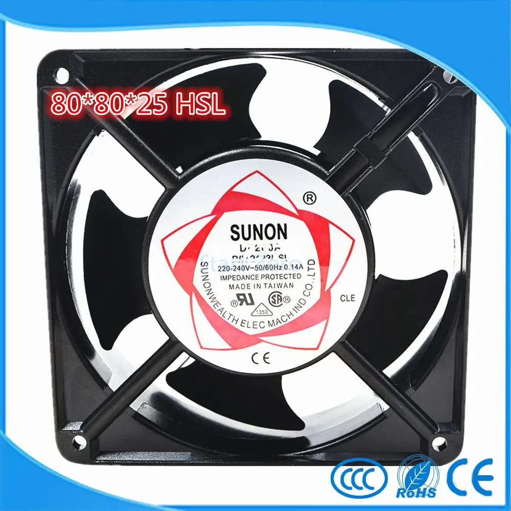 SUNON SF 8025 AT / AC 220 осевой вентилятор потока 2082 HSL промышленный охлаждающий 2 провода