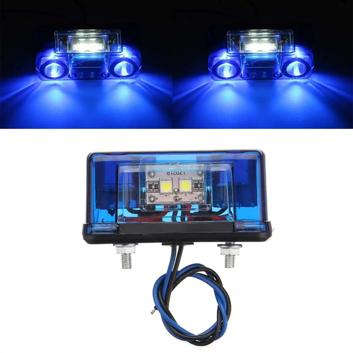 

New Type 12v 24v Car Led License Number Plate Light Lamp Universal Led License Plate Car Truck Trailer Lorry Rear Tail Light