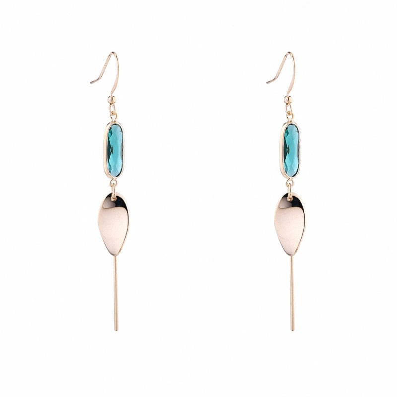

TONGKWOK Bohemia Exaggeration Dangle Earrings For Women Silk Thread Tassel Metal Long Chandelier Earrings #135881