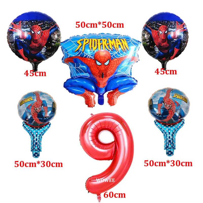 Человек-паук гелиевая фольга шары из латекса мяч надувной шар супергерой паук человек день рождения украшения мальчики дети игрушка баллон - Цвет: BALLOON 9