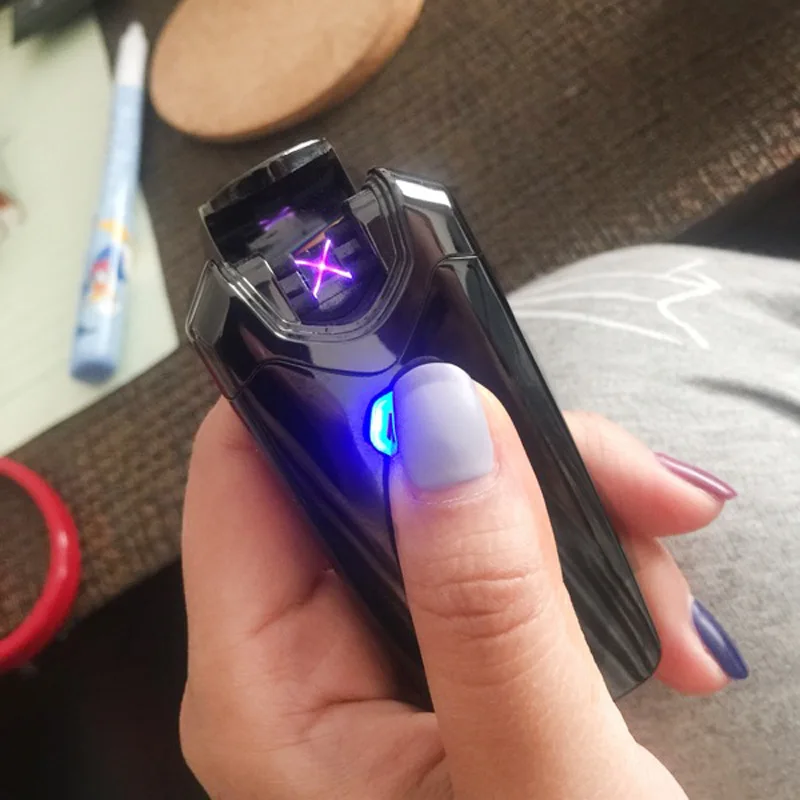 

JOBON USB Thunder Lighter Rechargeable Electronic Lighter Cigarette Plasma Double Arc Palse Pulse Windproof Gadgets for Men Gift