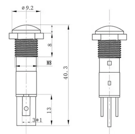 drawing of 8mm