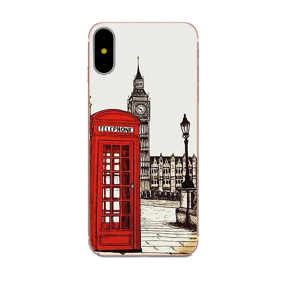 Мягкий чехол для телефона Лондонский автобус Англия телефон Huawei P8 P9 P10 P20 P30 Mate 7 8 9