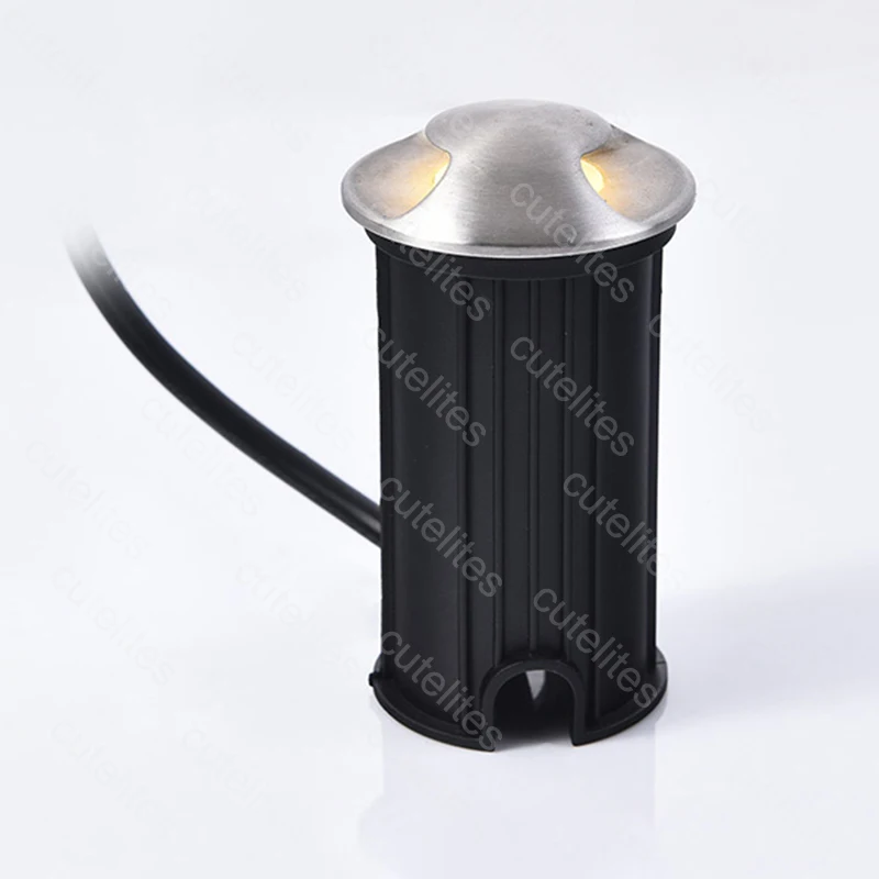 1W 3W 5W LED Buried IP66 AC85-260V DC12V Outdoor Recessed Deck Light 1/2/3/4 Side View Underground Lamp Sidewalk