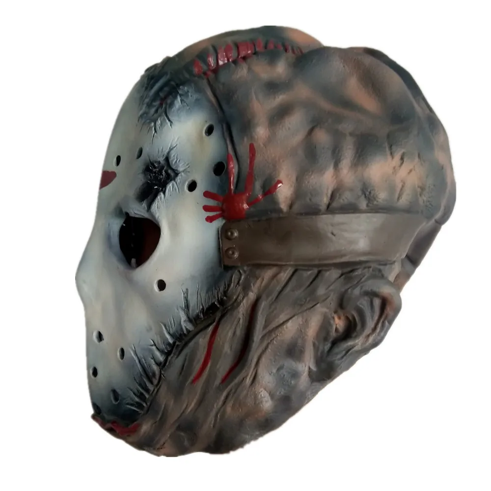 

Jason voorhees Freddy krueger Latex overhead mask Adult Costume Friday the 13th Killers party mask scary horror larp Cosplayy