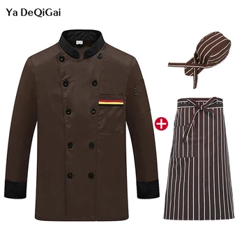 

M-4XL work clothes men High Quality Breathable Thin chef Jacket long sleeves restaurant uniform Chef hotel kitchen chef uniform