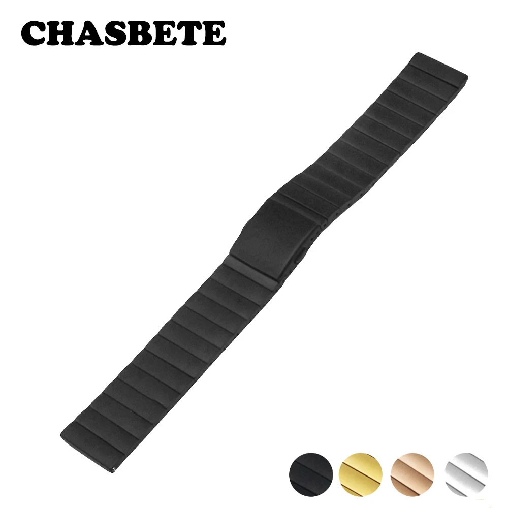 

22mm 23mm Stainless Steel Watch Band for Cartier Quick Release Metal Loop Wrist Belt Strap Bracelet Black Silver Gold + Tool